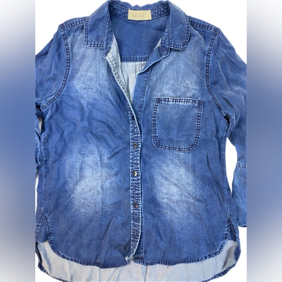 Bella dahl chambray denim shirt small EUC - Picture 6 of 12